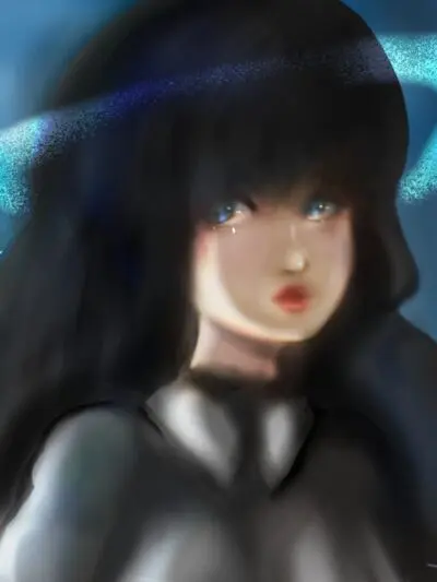 chica llorando pintura