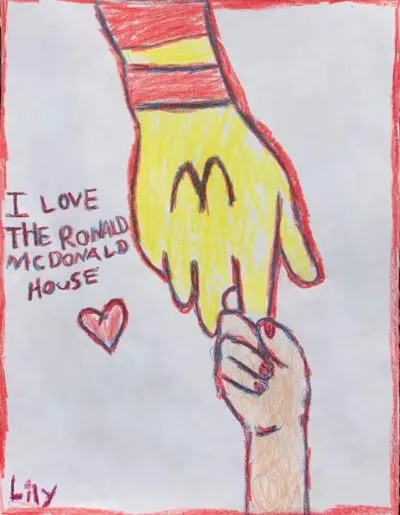 Mcdonalds mano y chica mano pintura
