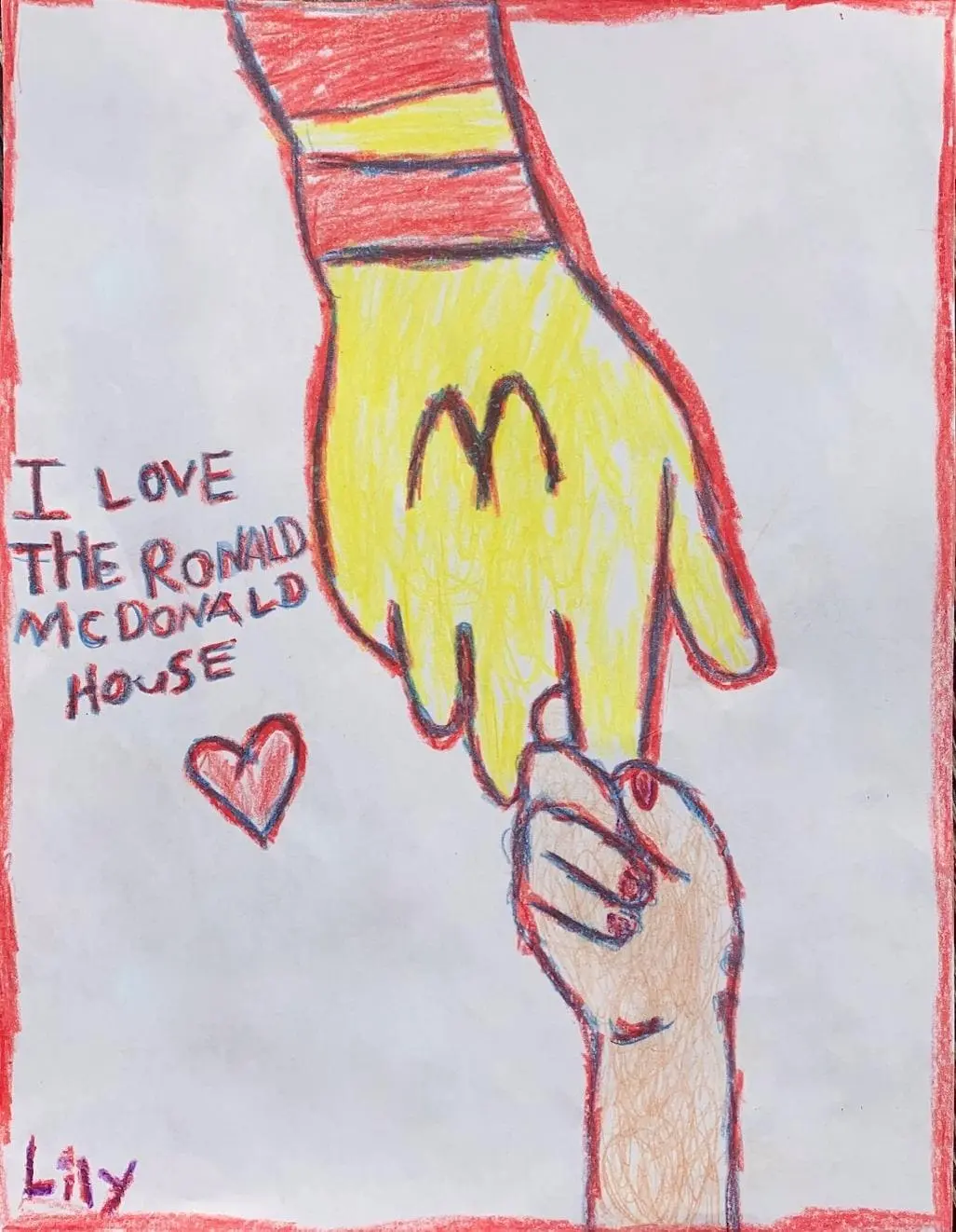 Mcdonalds mano y chica mano pintura